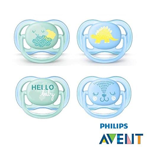 Lugar Philips AVENT Chupetes Ultra Soft Air//Novedad 2018//0 – 6 mo//Juego De 4 Boy//Incluye 2 ster ilisi ertra