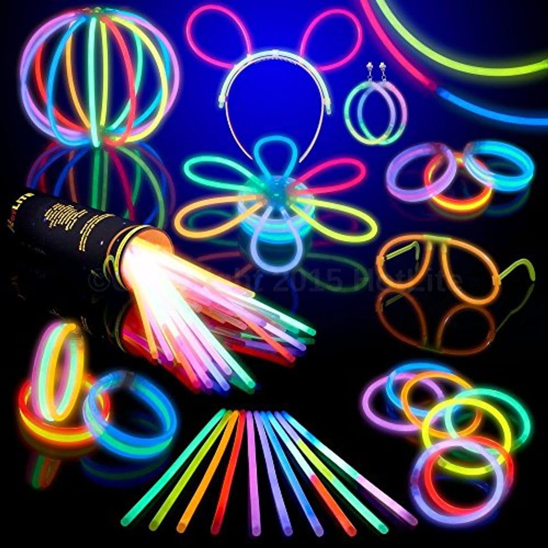 Electrónica HotLite Pack de 100 Varitas Luminosas para Fiestas 20 cm - pulseras