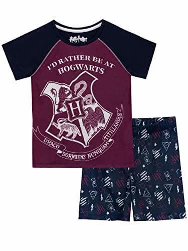 Lugar HARRY POTTER Pijamas de Manga Corta para Niñas Hogwarts Azul 12-13 Años