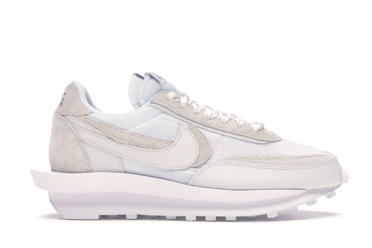 Fashion Nike LD Waffle Sacai White Nylon