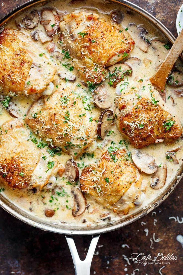 Fashion Creamy Parmesan Herb Chicken & Mushrooms