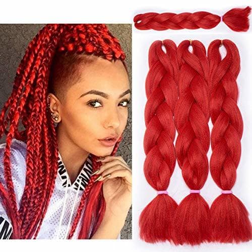 Producto 3pcs/300g 24inch Synthetic Ombre Kanekalon Jumbo Braiding Hair Extensions African Box Braids