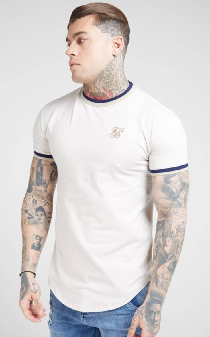 Product SikSilk S/S Rib Gym Tee – Stone

