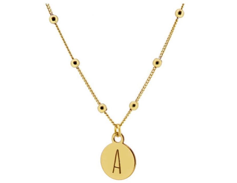 Fashion Collar Dina Letter Gold