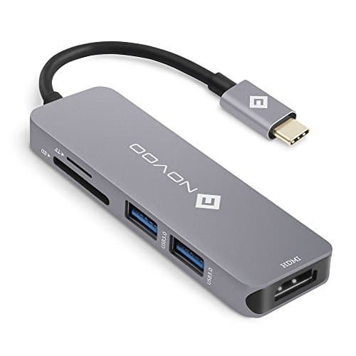 Fashion NOVOO Hub USB C con 2xUSB 3.0, HDMI, Lector de Tarjeta SD