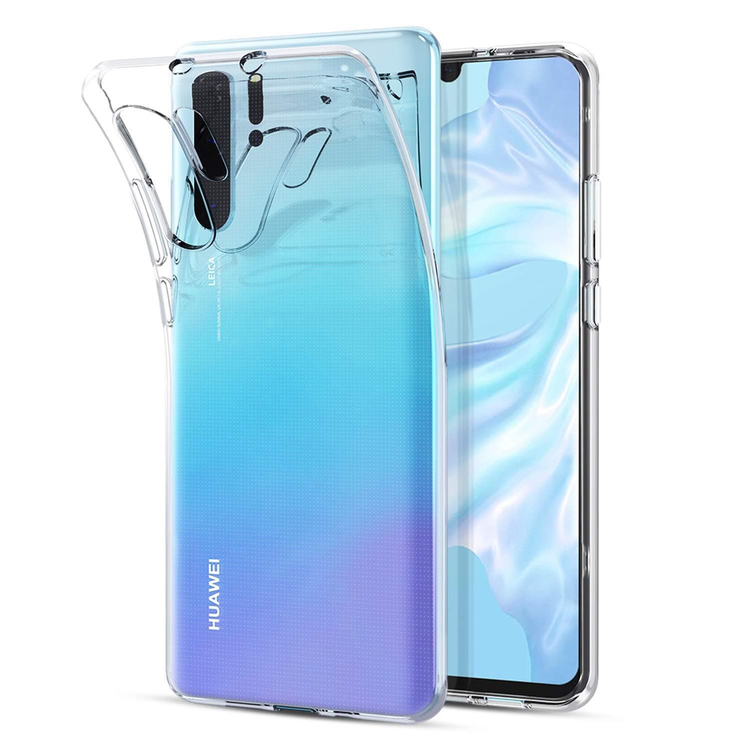 Fashion Shockproof TPU 360° Clear Silicone Case Cover For Huawei P30