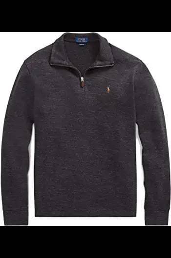 Fashion Polo Ralph Lauren Men's Big and Tall Estate Rib Half-Zip Pul