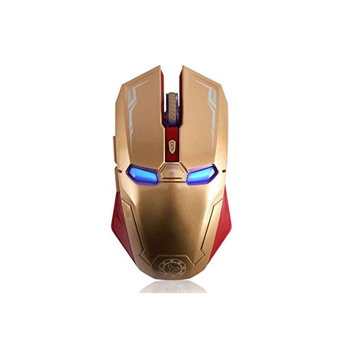 Product Taonology Ratón inalámbrico Iron Man USB Ratón inalámbrico para juego óptico con