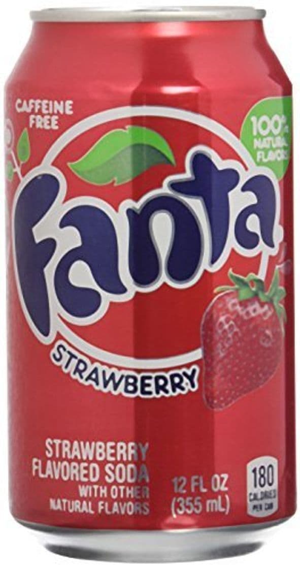 Product Fanta Refresco con Gas, Sabor Fresa - Paquete de 12 x 355