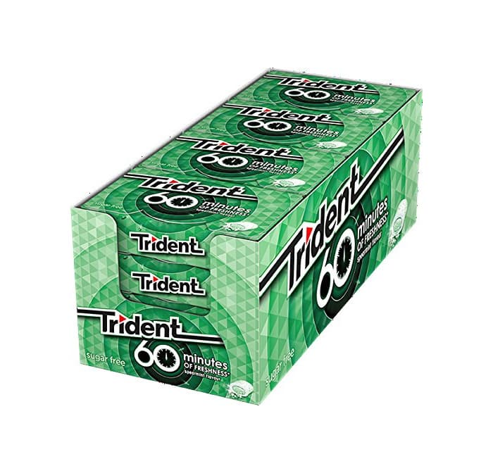 Product Trident Chicle Sin Azucar Hierbabuena 60 Minutes 20 gr