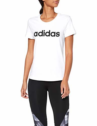 Product adidas W E Lin Slim T Camiseta de Manga Corta, Mujer, Blanco