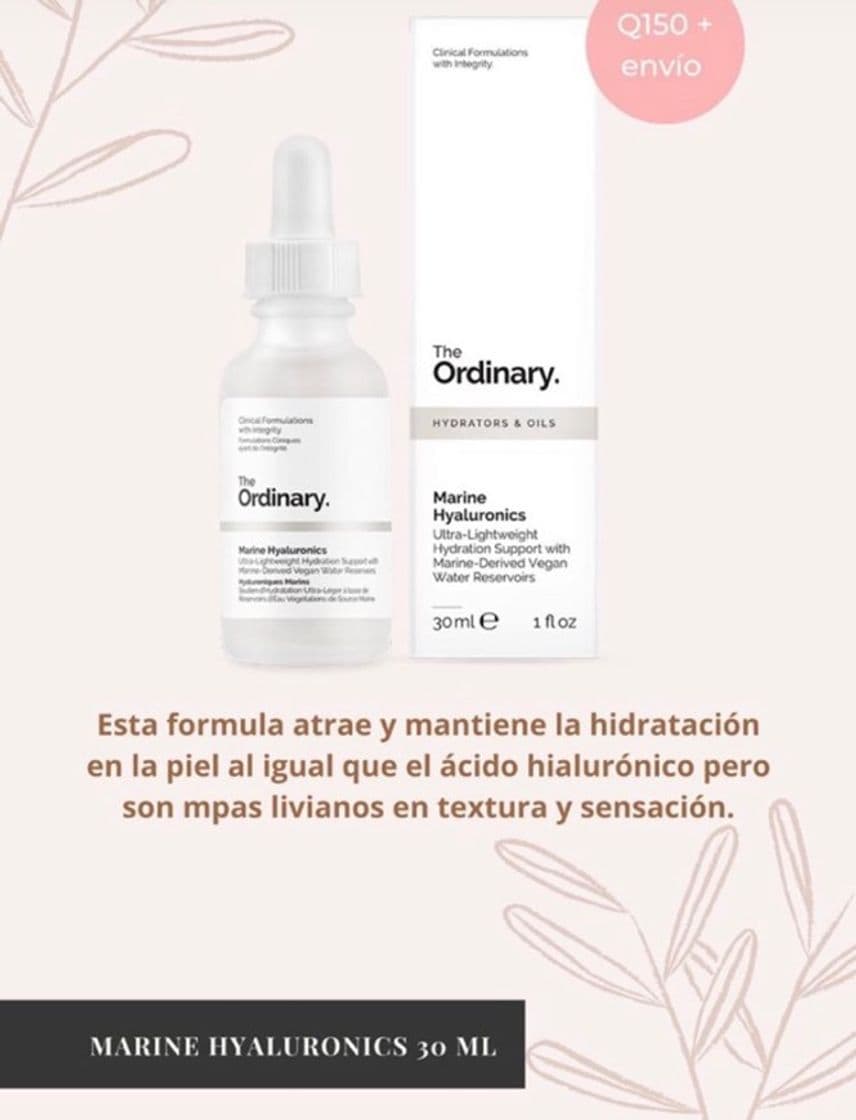 Beauty The Ordinary Marine Hyaluronics Ultra-Lightweight Hydration Support with Marine-Derived Vegan Water Reservoirs