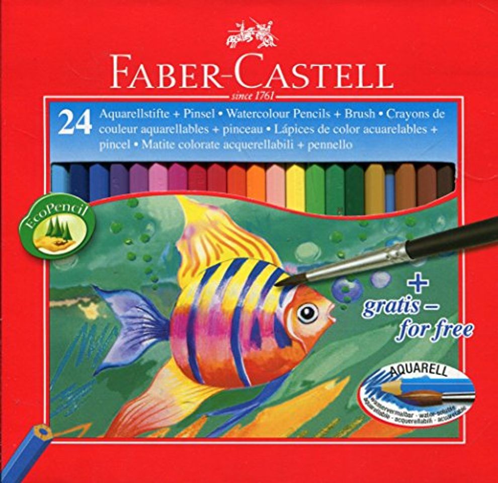 Product Faber-Castell 114425 - Estuche de 24 ecolápices de color acuarelable