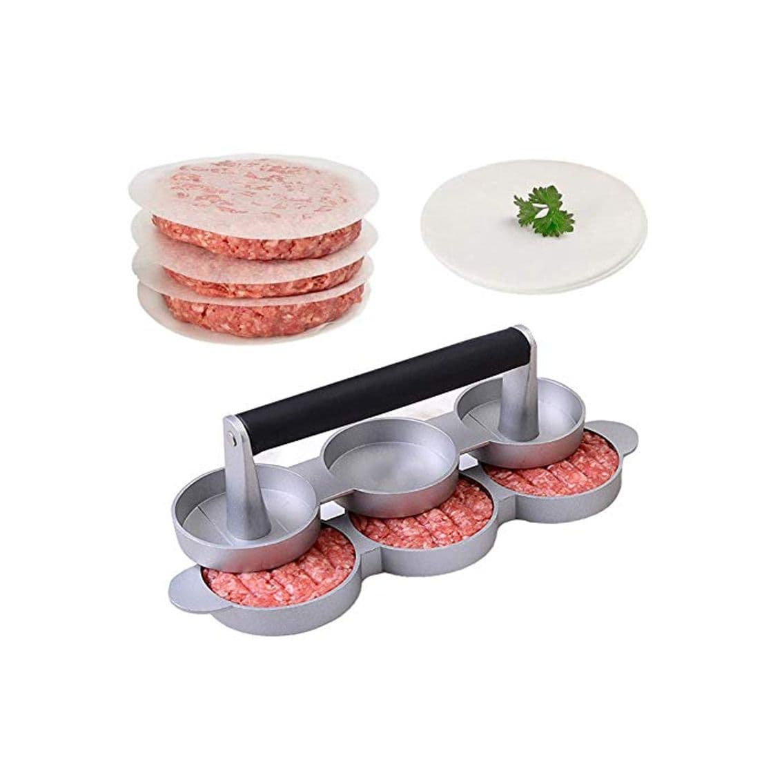 Producto Excerando Prensa para Hamburgues - Antiadherente Triple Molde Hamburguesas para Hamburguesas rellenas