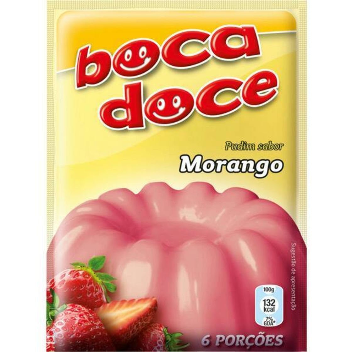 Fashion Pudim Boca Doce Morango