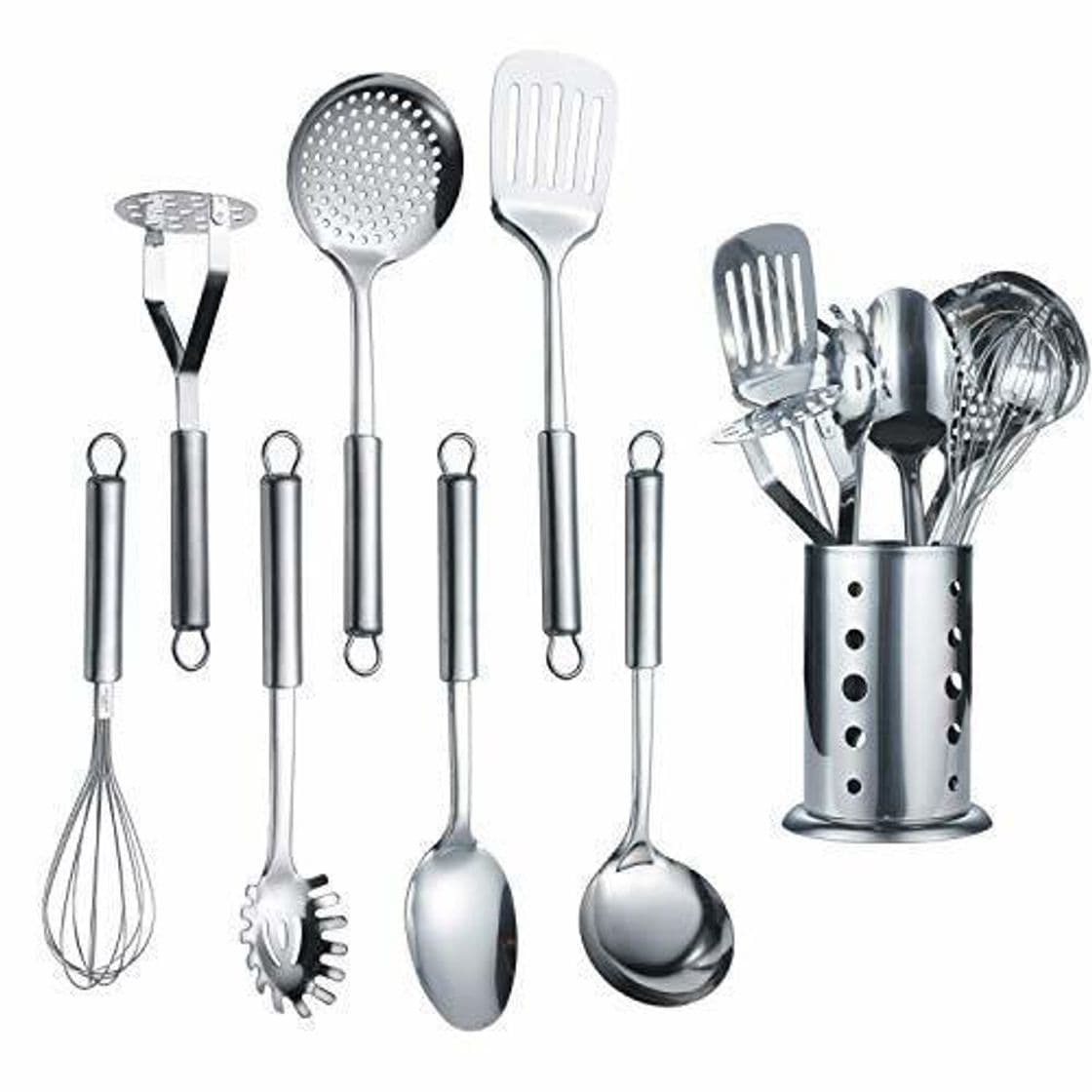 Home Berglander Utensilio de cocina de acero inoxidable de 7 piezas con 1