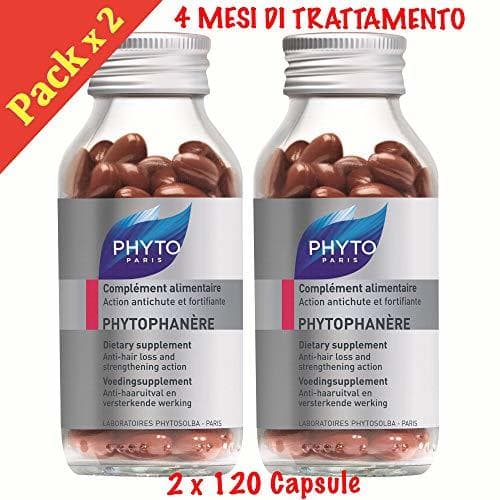 Producto Phyto phytophanere suplemento alimenticio cabello y uñas - 4 meses de tratamiento - 120 + 120 °Cápsulas