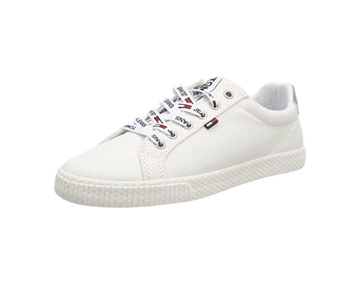 Moda Tommy Hilfiger Tommy Jeans Casual Sneaker, Zapatillas para Mujer, Blanco