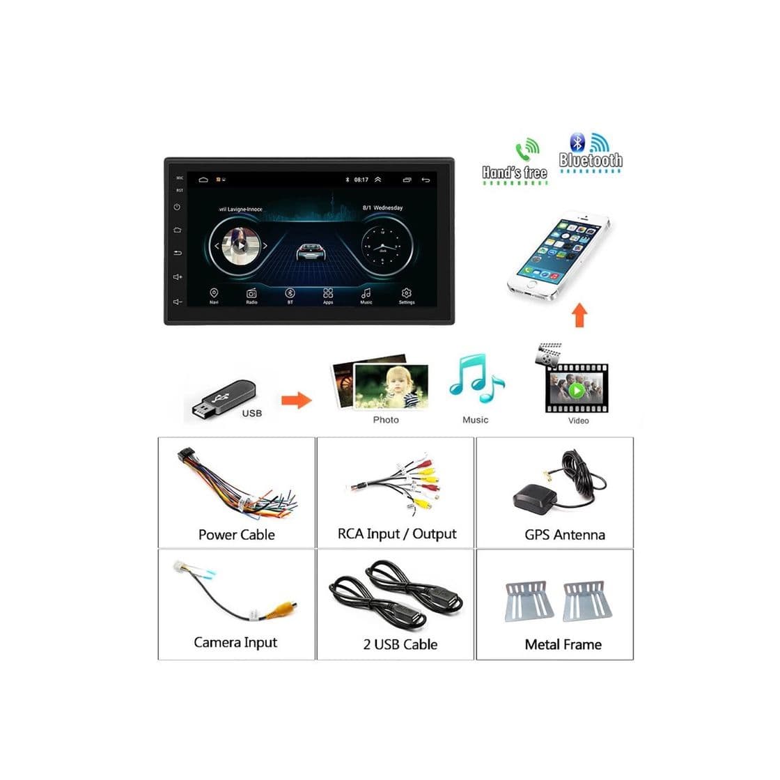 Product  rádio do carro 2din gps 4G