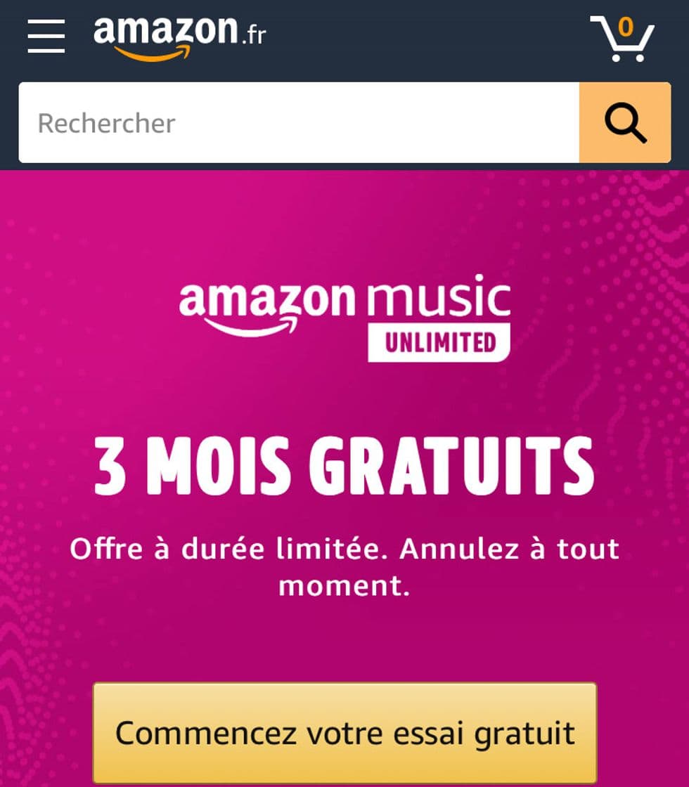 Product 3 mois gratuits Amazon Music 