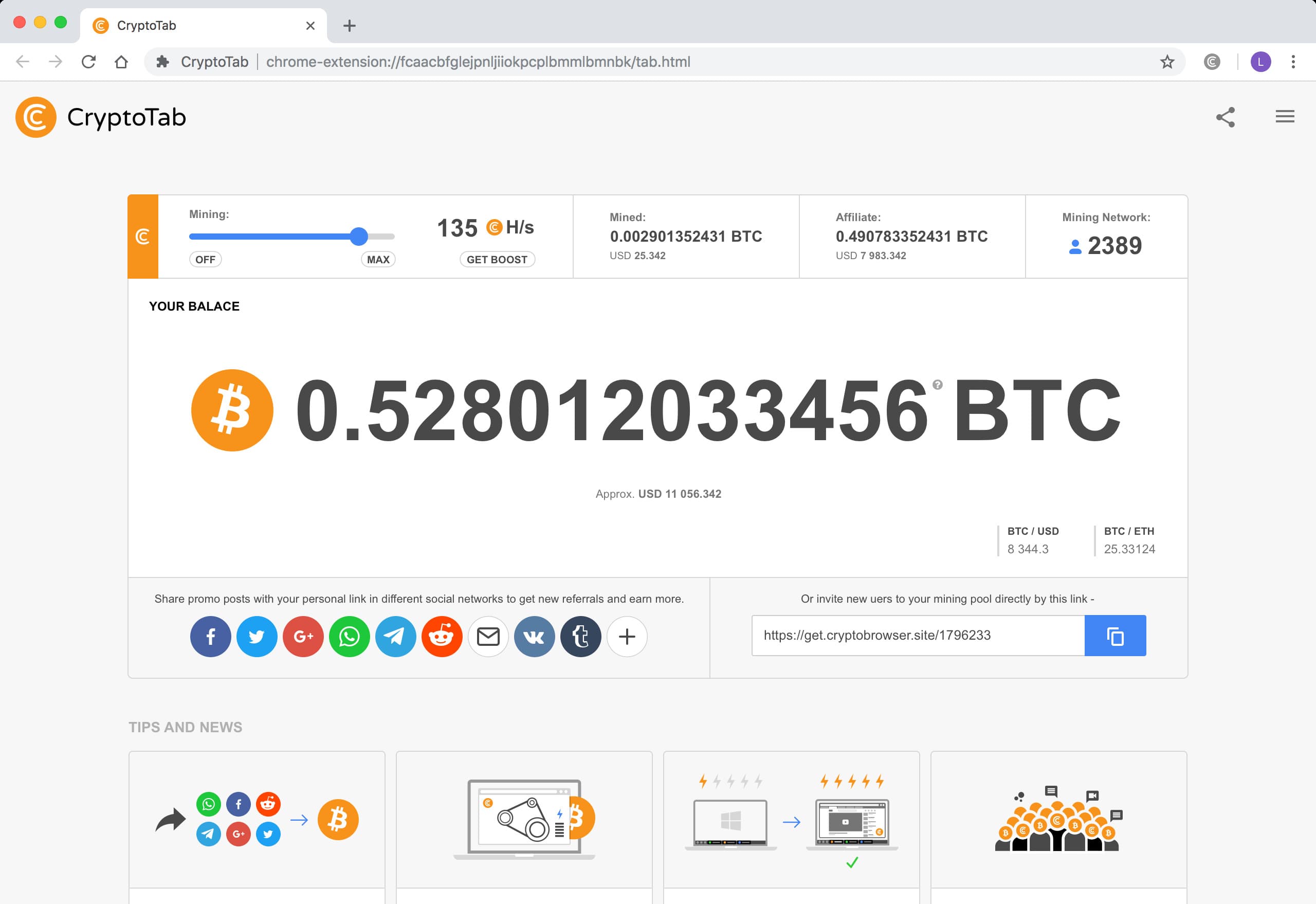 App CRYPTOTAB BROWSER