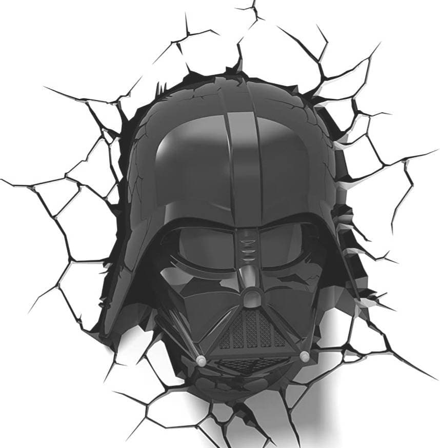 Moda Luminária Darth Vader 3D Lights FX 