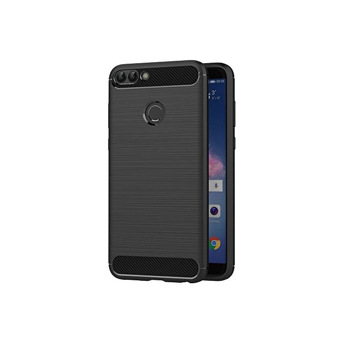 Product AICEK Funda Huawei P Smart, Negro Silicona Fundas para Huawei P Smart