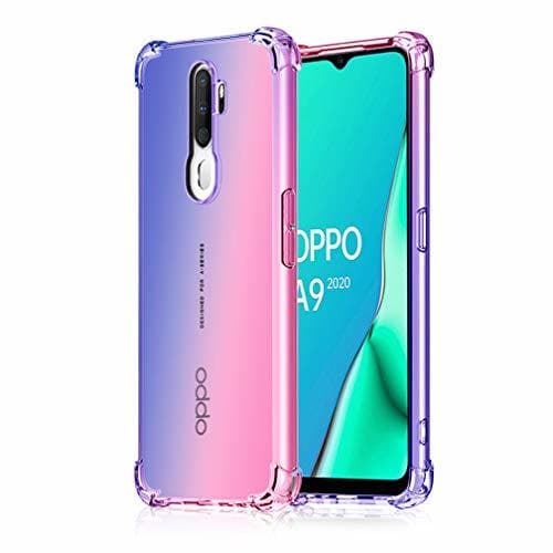 Product HAOYE para OPPO A9 2020 Funda, Funda Gradiente Transparente TPU, Carcasa Cristal