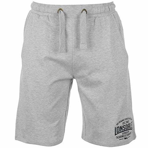 Product Lonsdale Mens Box Lightweight Shorts Pants Bottoms Boxing Sports Clothing Grey Marl