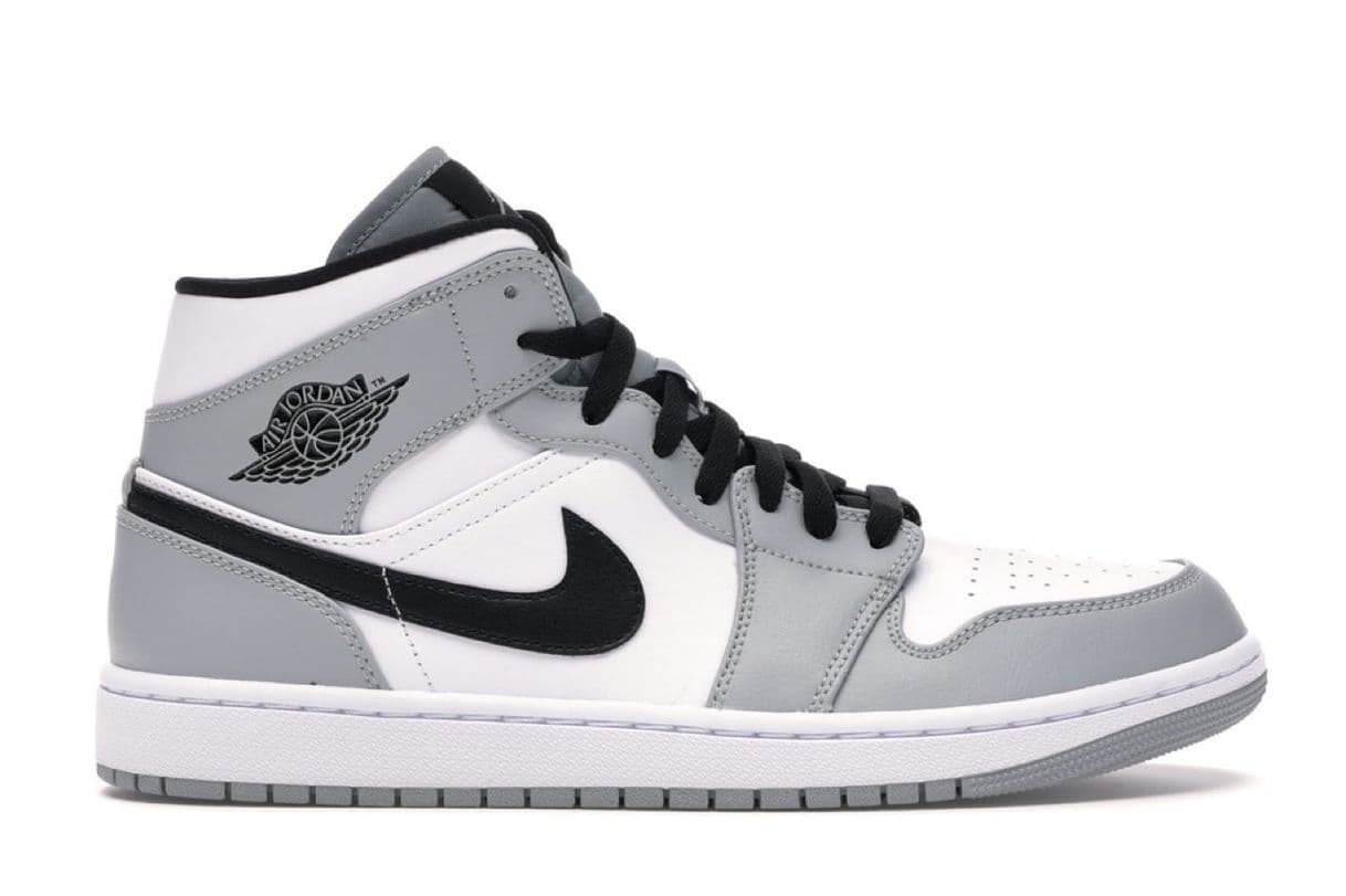 Fashion Jordan 1 Mid Light Smoke Grey - 554724-092