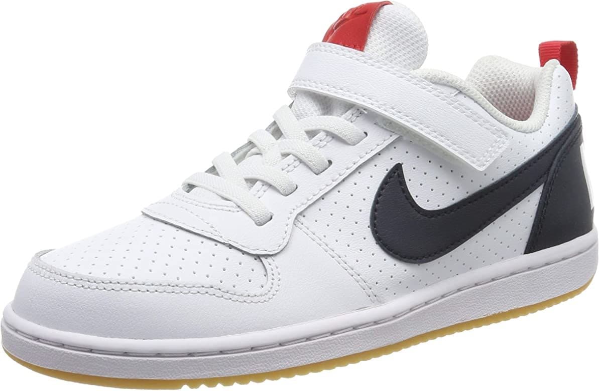 Moda Nike Court Borough Low 2, Zapatillas de Baloncesto para Niños, Blanco