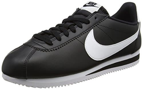 Moda Nike Classic Cortez Leather, Zapatillas para Mujer, Negro