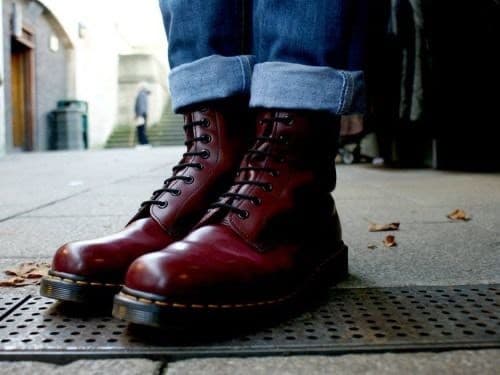 Fashion Dr. Martens 1460, Botas Unisex Adulto, Rojo