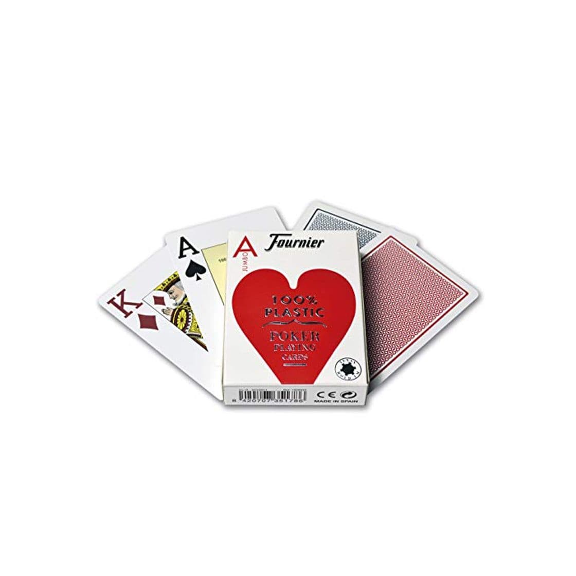 Product Fournier 1028935 Baraja de Poker Profesional, 100% Plástico, Modelos