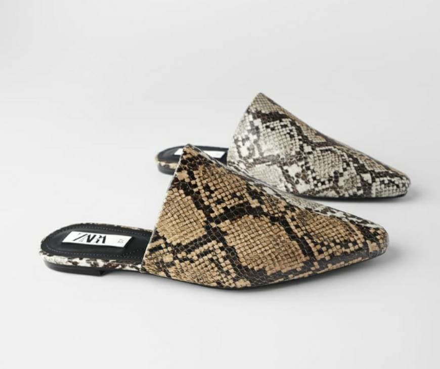 Product Mules rasos com estampado animal