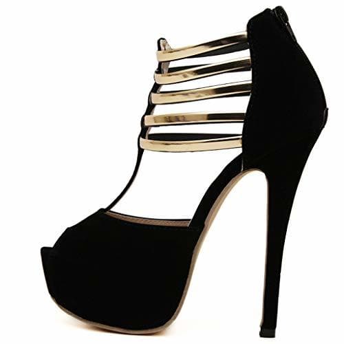 Producto Logobeing Zapatos Mujer Tacon Fiesta - Zapatos de Tacón Peep Toe Tacones