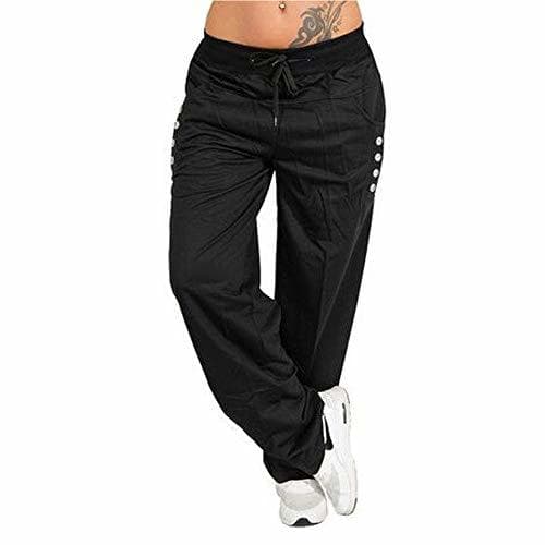 Producto Sylar Pantalones Mujer Deporte Talla Grande Moda Color Sólido Cinturón Suelto Simple