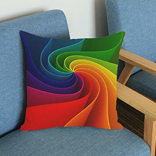 Producto Mezcla De Lino Cuadrado Almohada De Silla Decorativa Geométrica Colorida Cojín Moderno