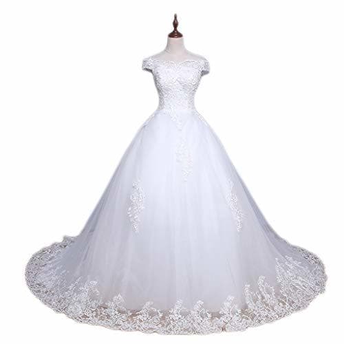 Product Bordado de Encaje 2018 Vestidos de Novia 100 cm Tren Largo cariño