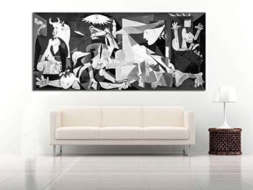 Producto Cuadro Lienzo el Guernica de Picasso - 80x36 cm - Lienzo de