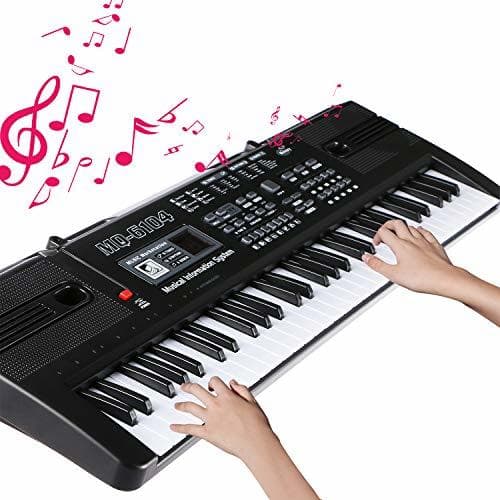 Product Teclado Electrónico Piano 61 Teclas, RenFox Keyboard Piano Portátil USB Piano Digital