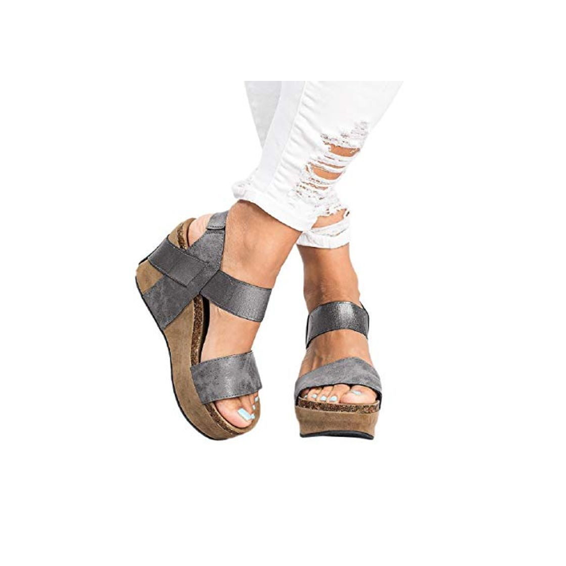 Producto Sandalias Mujer Verano 2019 Zapatos con Puntera Abierta