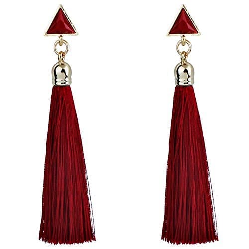 Producto Pendientes Borla Flecos Bohemio, Holacha Pendientes Largos de Cuerda aretes colgantes étnica