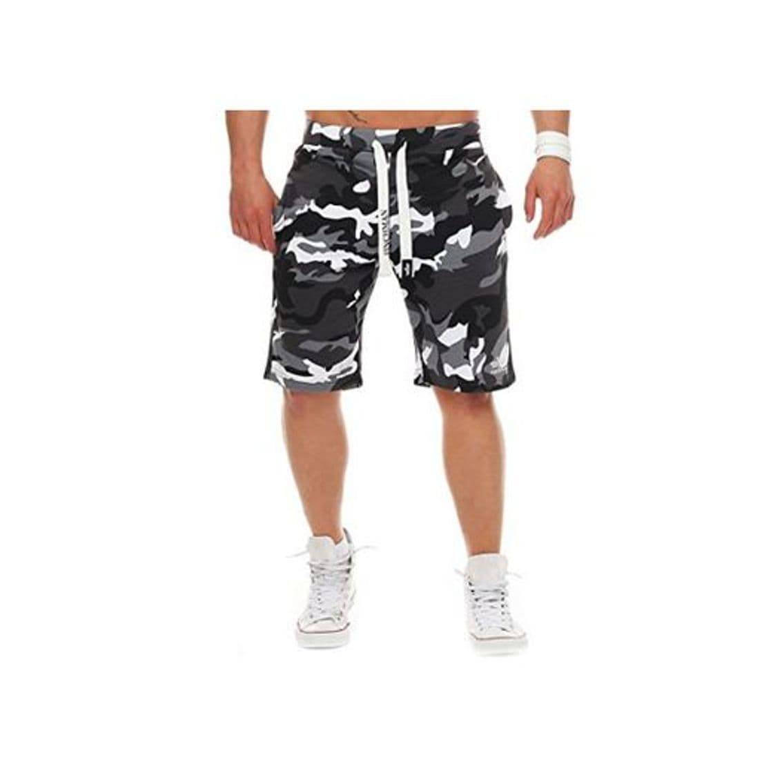 Product Finchman 81V5 Herren Cotton Sweat Short Kurze Hose Bermuda Camo Grau XL