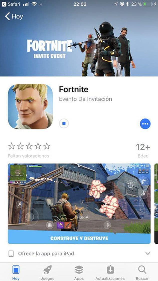 Videojuegos ‎Fortnite en App Store es un juego muy famoso 