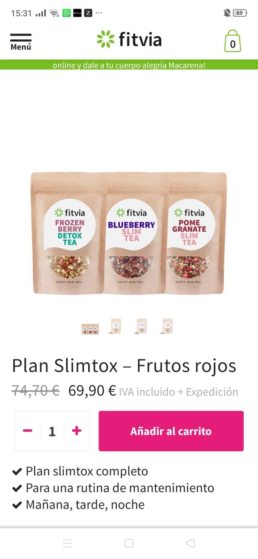 Moda Pack fitvia. Ayuda a la eliminar líquidos y toxinas🍵