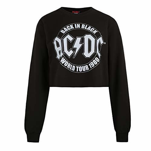 Producto AC/DC Tour Emblem Cropped Sweatshirt Sudadera, Negro