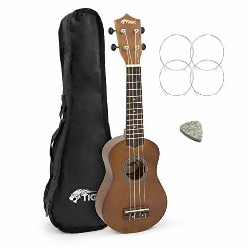 Electrónica Tiger UKE12-NT - Ukelele soprano para principiantes con funda