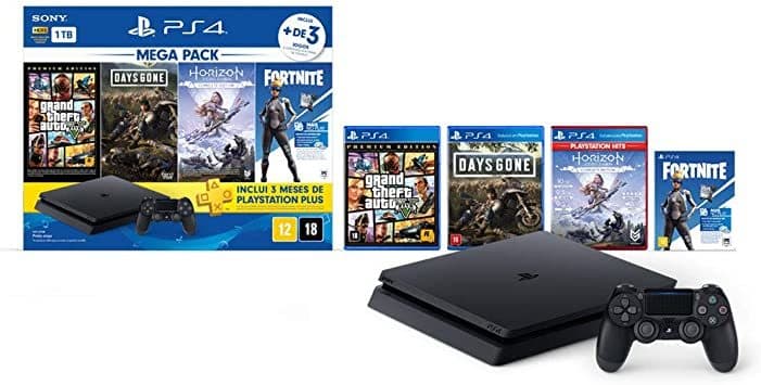 Fashion Console PlayStation 4 1TB Bundle Hits 9 - GTA V, Death Stran