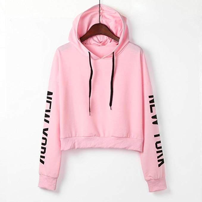 Fashion K-youth Mujer Sudaderas Cortas, Letras Mujer Sudaderas con Capucha Manga Larga Sudaderas